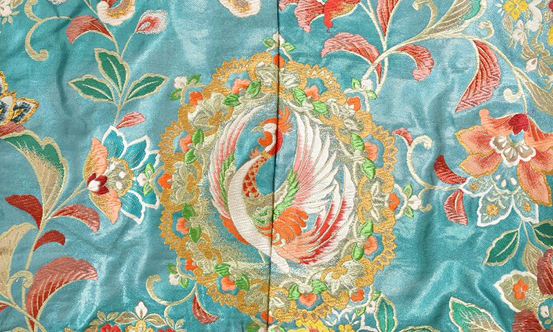 打掛(水色地・花喰鳥)