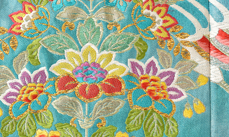 打掛(水色地・花喰鳥)