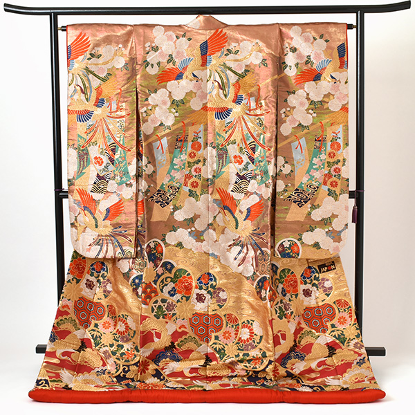 打掛(淡いピンク地・短冊と鳳凰)