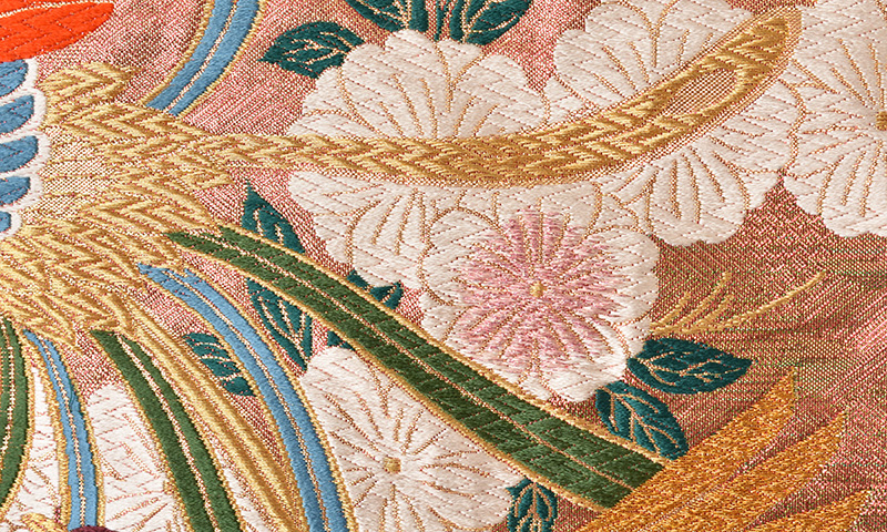 打掛(淡いピンク地・短冊と鳳凰)