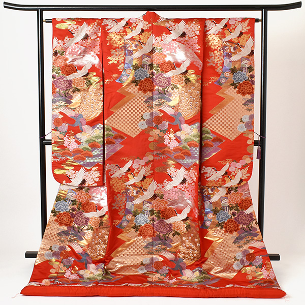 打掛(朱赤地・鶴)