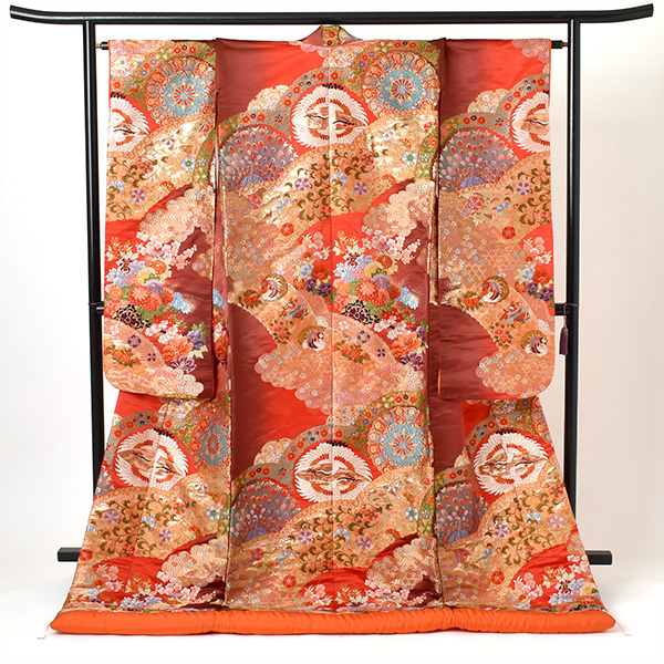 打掛(赤鉄色地・鶴)