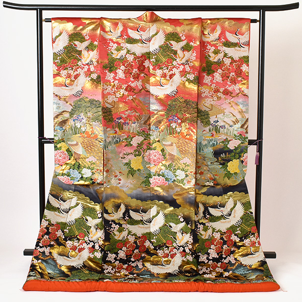 打掛(赤地・鶴)