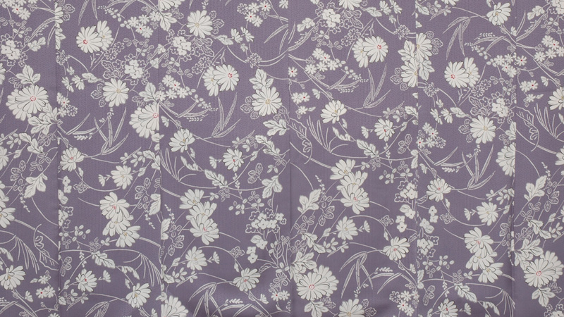 小紋(薄紫地に菊)