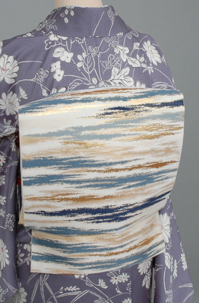 小紋(薄紫地に菊)