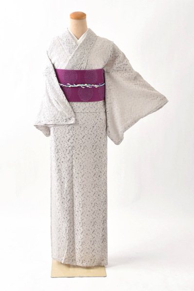 小紋〈レース・グレー〉