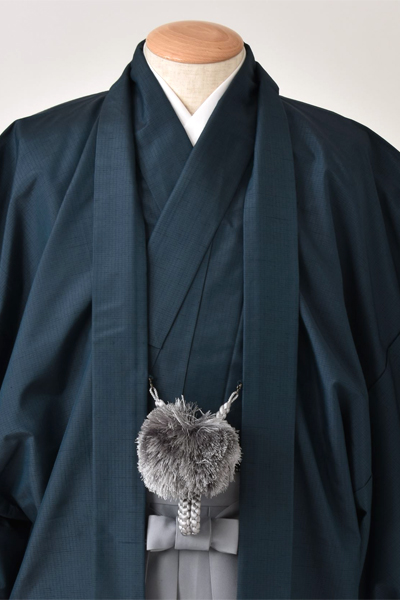 紬アンサンブル紋付〈米琉紬〉