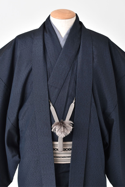 紬アンサンブル[紺]