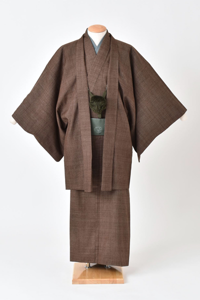 紬アンサンブル[茶]