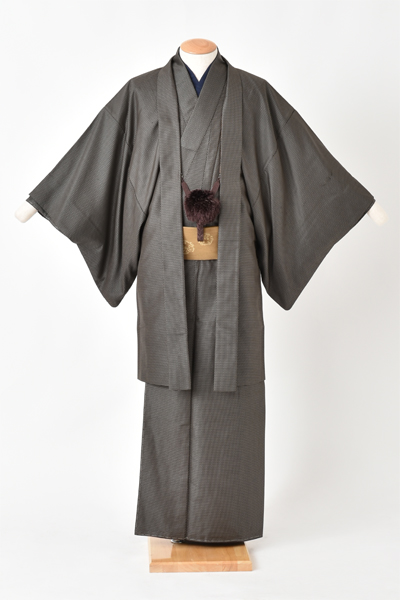 紬アンサンブル[大島紬・緑]