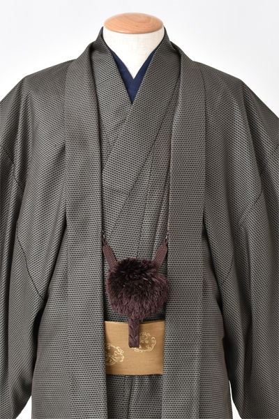 紬アンサンブル[大島紬・緑]