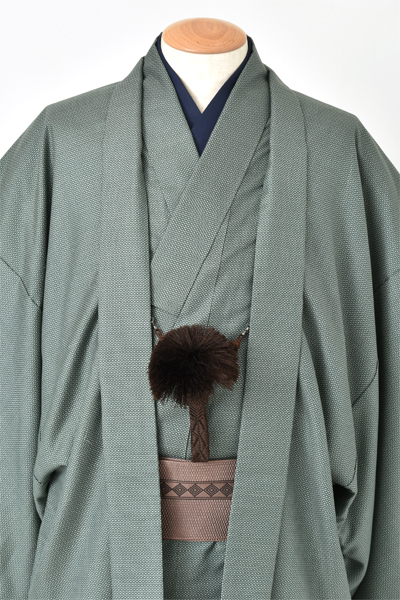 紬アンサンブル[結城紬・緑]