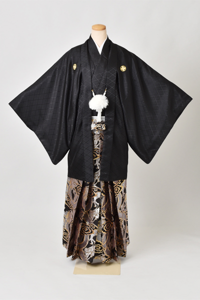 紋付袴[黒紋付・袴龍]