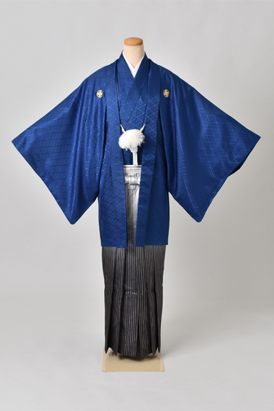 紋付袴[青紋付・袴縞]