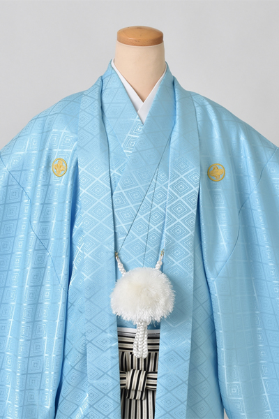 紋付袴[水紋付・袴縞]