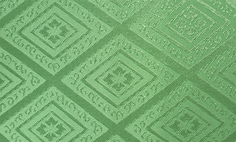 紋付袴[黄緑紋付・袴花菱]