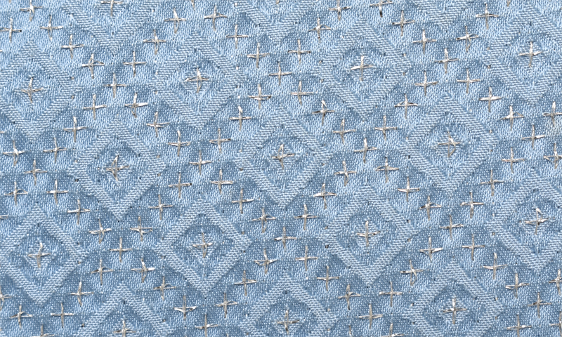 紋付袴[水色紋付・袴亀甲花菱］