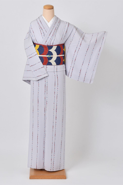 単衣小紋[グレー]