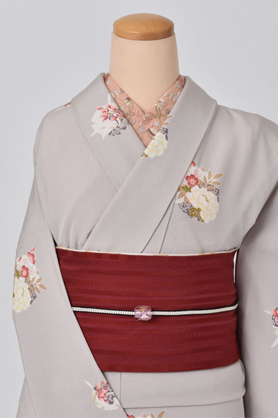 単衣小紋[グレー]