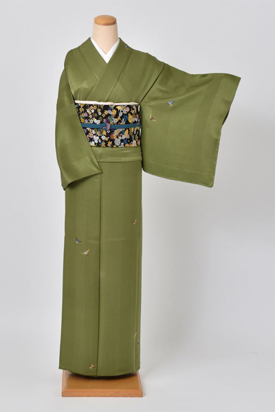 単衣小紋[抹茶]