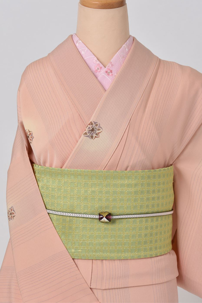 単衣小紋[ピンク色]