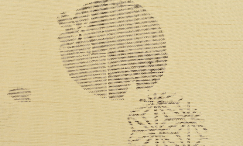 単衣_小紋〈アイボリー・麻の葉〉