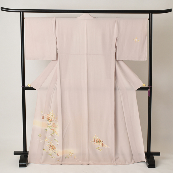 単衣訪問着[淡いピンク紫地・小花]