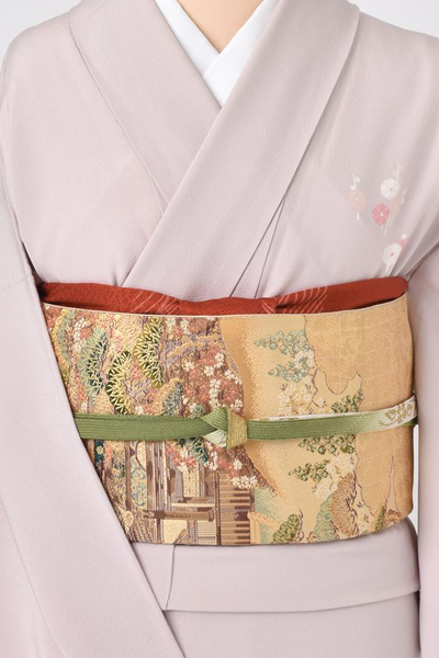 単衣訪問着[淡いピンク紫地・小花]