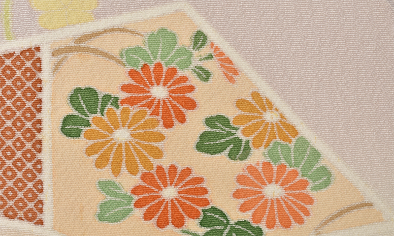 単衣訪問着[淡いピンク紫地・小花]