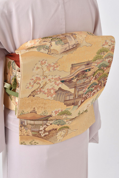 単衣訪問着[淡いピンク紫地・小花]