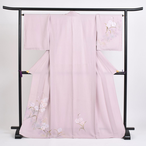 単衣訪問着［薄紫色に蘭］