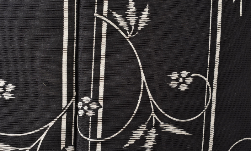 夏物_小紋〈黒・唐草文様〉