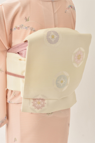 夏物_小紋〈ピンク・四季草花〉