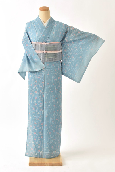 夏物_小紋〈水色・小花〉