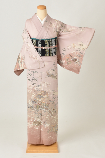 絽訪問着[茶屋辻文様]