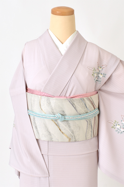 夏物_絽訪問着[淡紫・菊]