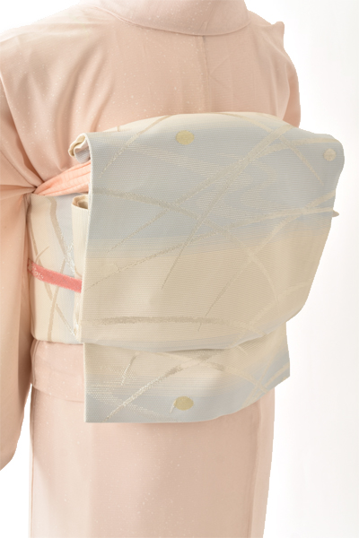 夏物＿絽訪問着〈淡ピンク・霰模様〉