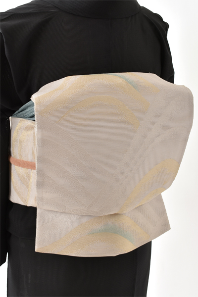 夏物＿絽訪問着〈黒・雪輪〉