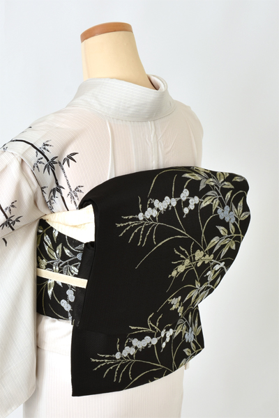 絽訪問着[縞・竹]