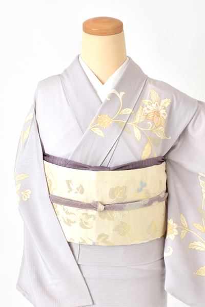 絽訪問着[淡紫]