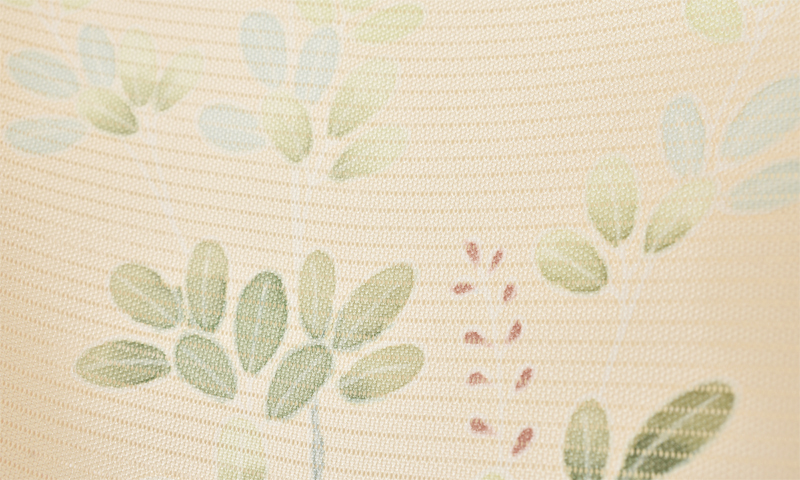 絽訪問着[クリーム・萩]