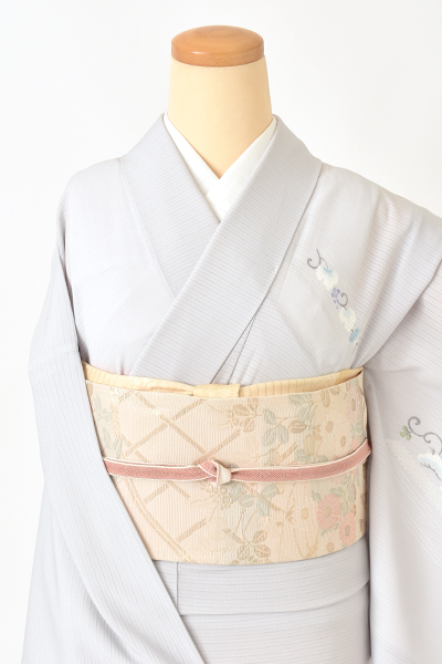 絽訪問着[水色・唐草]