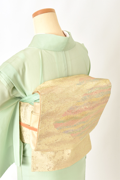 夏紬訪問着[ミントグリーン・松]