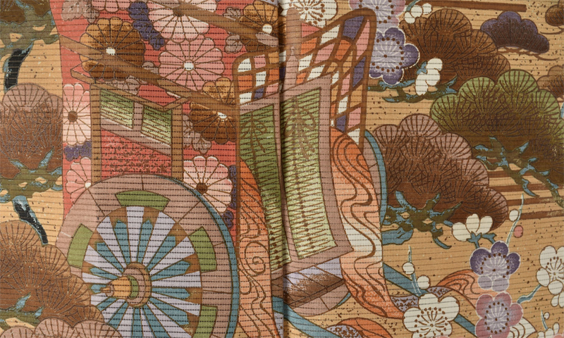 夏物_絽黒留袖〈御所車・五葉松〉