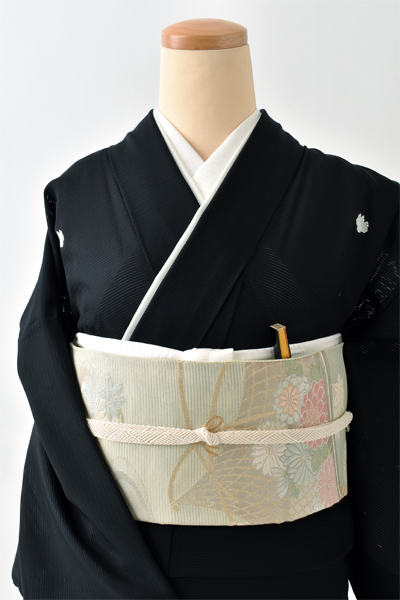夏物_絽黒留袖〈束ね熨斗〉