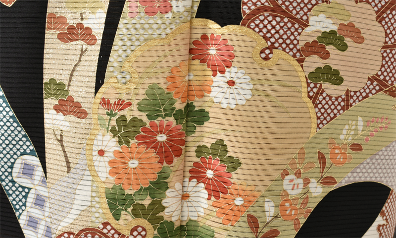 夏物_絽黒留袖〈束ね熨斗〉