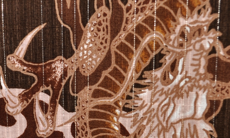 浴衣[172-180cm茶・ラメ竜]