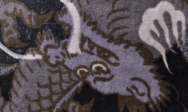 浴衣[165-173cm・黒地・竜]