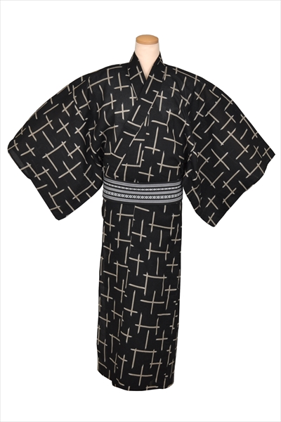 浴衣[165-173cm黒地]