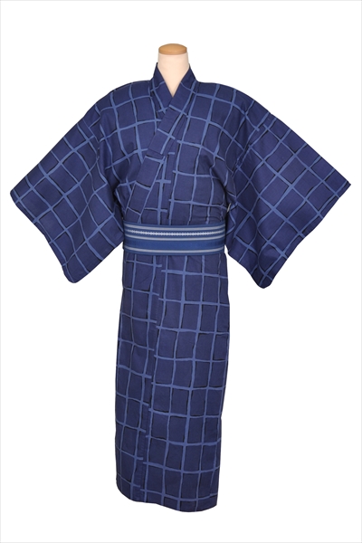 浴衣[165-173cm青と紺地]